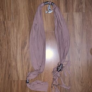 Beautiful scarf with silver an embellishment